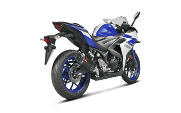 Akrapovic Slip-on Line Carbon Einddemper met E-keur Yamaha YZF-R3 2015 - 2016
